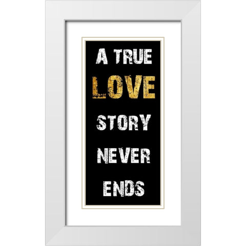 True Love White Modern Wood Framed Art Print with Double Matting by Lewis, Sheldon