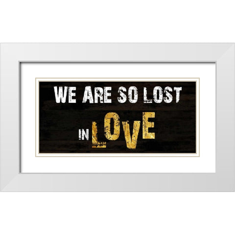 Lost In Love White Modern Wood Framed Art Print with Double Matting by Lewis, Sheldon