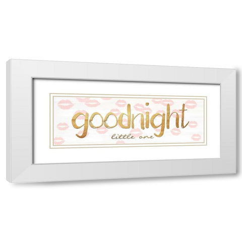 Goodnight Little One White Modern Wood Framed Art Print with Double Matting by Lewis, Sheldon