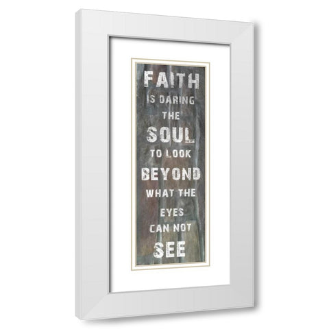 Faiths Power White Modern Wood Framed Art Print with Double Matting by Lewis, Sheldon
