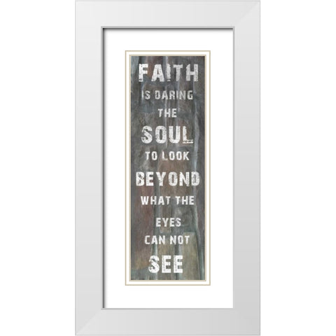 Faiths Power White Modern Wood Framed Art Print with Double Matting by Lewis, Sheldon