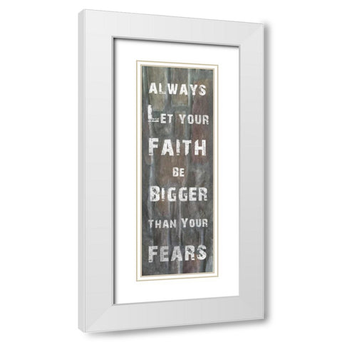 My Trust White Modern Wood Framed Art Print with Double Matting by Lewis, Sheldon