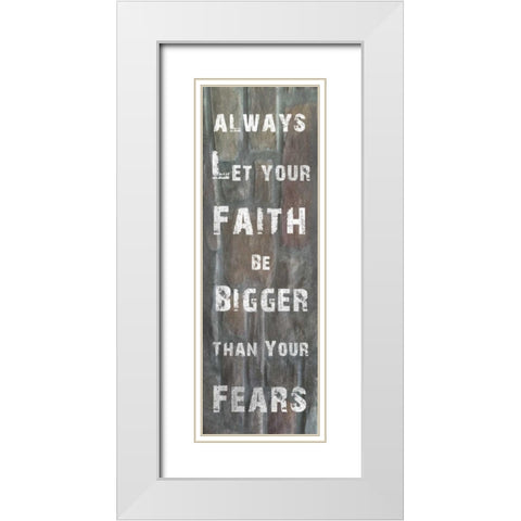 My Trust White Modern Wood Framed Art Print with Double Matting by Lewis, Sheldon