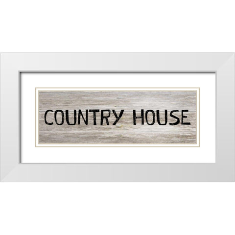 Country House White Modern Wood Framed Art Print with Double Matting by Lewis, Sheldon