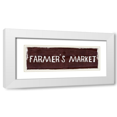 Farmers Market White Modern Wood Framed Art Print with Double Matting by Lewis, Sheldon