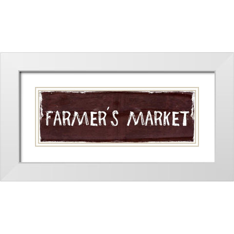 Farmers Market White Modern Wood Framed Art Print with Double Matting by Lewis, Sheldon