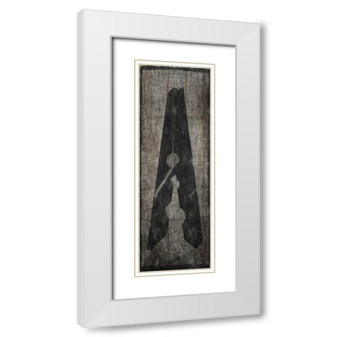 Retro Laundry Pin 2 White Modern Wood Framed Art Print with Double Matting by Lewis, Sheldon