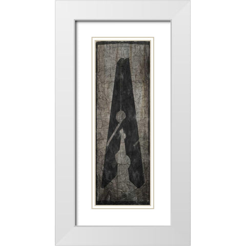 Retro Laundry Pin 2 White Modern Wood Framed Art Print with Double Matting by Lewis, Sheldon