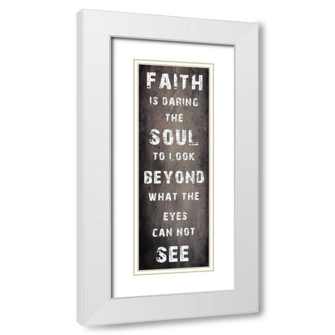Faith White Modern Wood Framed Art Print with Double Matting by Lewis, Sheldon