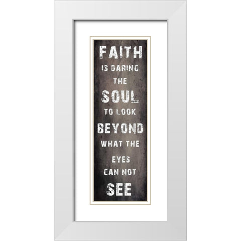 Faith White Modern Wood Framed Art Print with Double Matting by Lewis, Sheldon