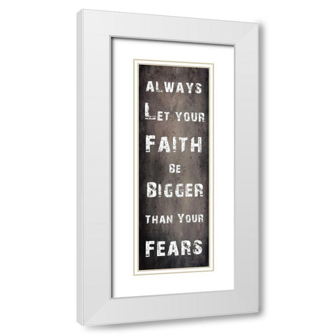 Faith And Fear White Modern Wood Framed Art Print with Double Matting by Lewis, Sheldon