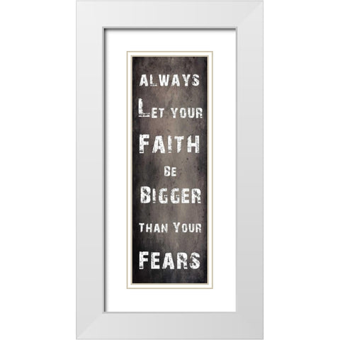 Faith And Fear White Modern Wood Framed Art Print with Double Matting by Lewis, Sheldon