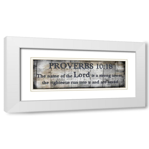 The Name of The Lord White Modern Wood Framed Art Print with Double Matting by Lewis, Sheldon