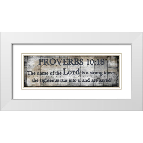 The Name of The Lord White Modern Wood Framed Art Print with Double Matting by Lewis, Sheldon