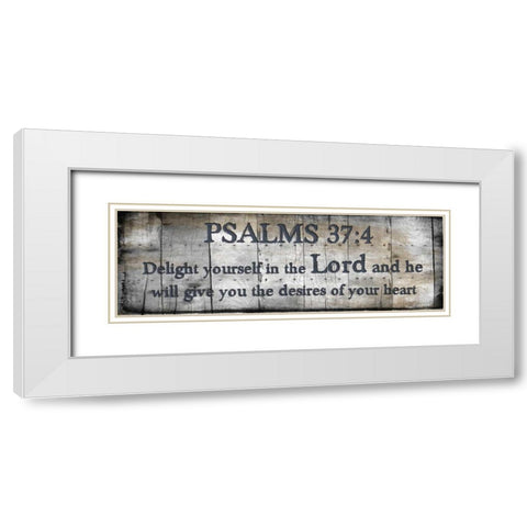 Delight Yourself White Modern Wood Framed Art Print with Double Matting by Lewis, Sheldon