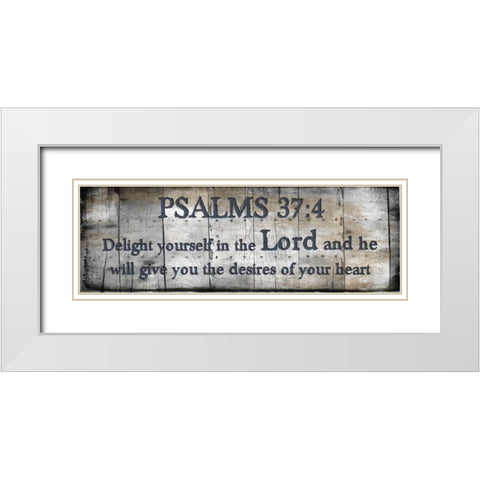 Delight Yourself White Modern Wood Framed Art Print with Double Matting by Lewis, Sheldon