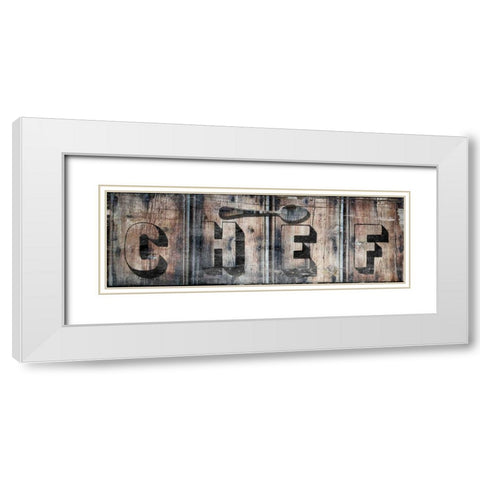 Chef White Modern Wood Framed Art Print with Double Matting by Lewis, Sheldon
