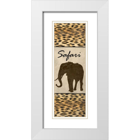 Safari White Modern Wood Framed Art Print with Double Matting by Lewis, Sheldon