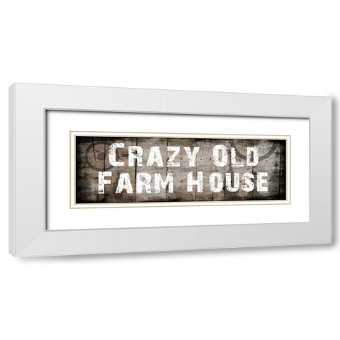 Farm House White Modern Wood Framed Art Print with Double Matting by Lewis, Sheldon