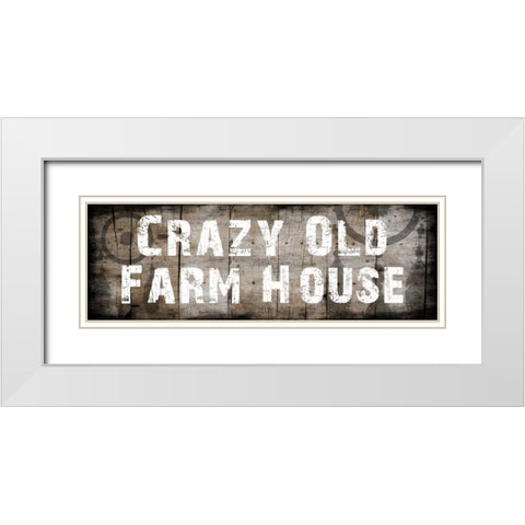 Farm House White Modern Wood Framed Art Print with Double Matting by Lewis, Sheldon