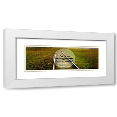 Travel Rail White Modern Wood Framed Art Print with Double Matting by Lewis, Sheldon