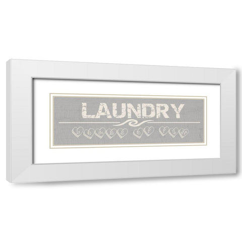 Laundry Room White Modern Wood Framed Art Print with Double Matting by Lewis, Sheldon