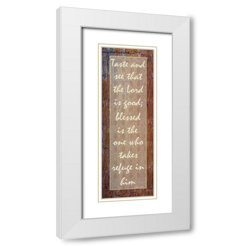Refuge In The Lord White Modern Wood Framed Art Print with Double Matting by Lewis, Sheldon