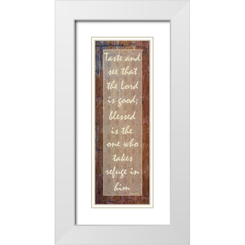 Refuge In The Lord White Modern Wood Framed Art Print with Double Matting by Lewis, Sheldon