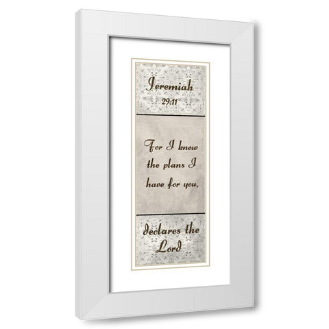 Declares The Lord 1 White Modern Wood Framed Art Print with Double Matting by Lewis, Sheldon