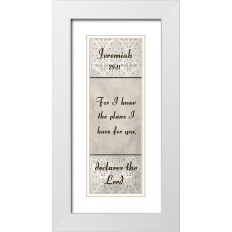Declares The Lord 1 White Modern Wood Framed Art Print with Double Matting by Lewis, Sheldon