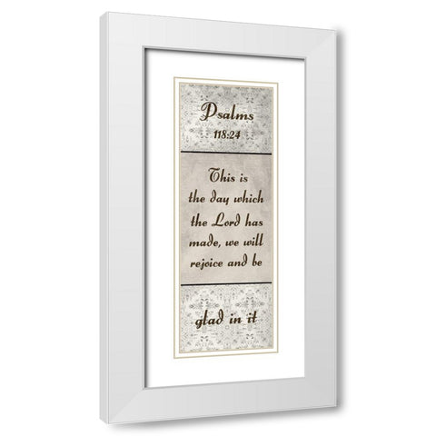 Glad In It White Modern Wood Framed Art Print with Double Matting by Lewis, Sheldon