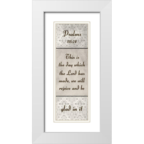 Glad In It White Modern Wood Framed Art Print with Double Matting by Lewis, Sheldon