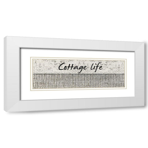 Cottage Life White Modern Wood Framed Art Print with Double Matting by Lewis, Sheldon
