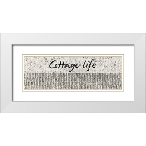 Cottage Life White Modern Wood Framed Art Print with Double Matting by Lewis, Sheldon