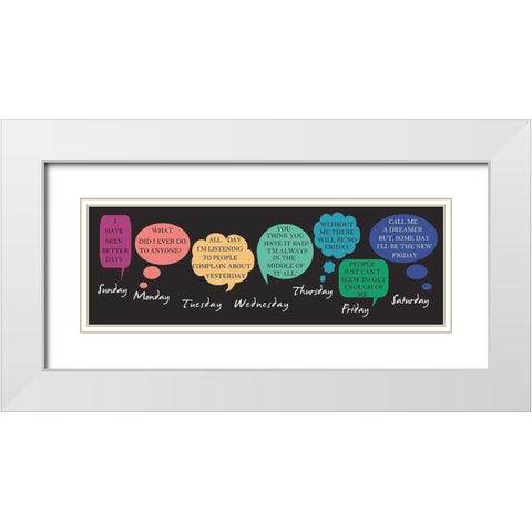 Take Me To Weekly Therapy White Modern Wood Framed Art Print with Double Matting by Lewis, Sheldon