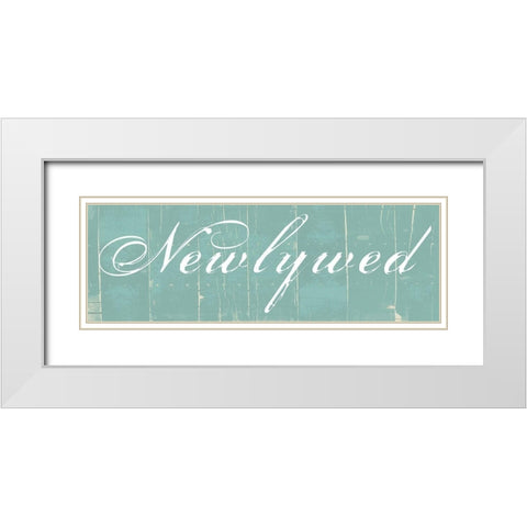 Newlywed White Modern Wood Framed Art Print with Double Matting by Lewis, Sheldon