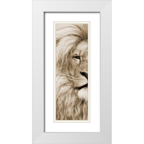 Left Eyed White Modern Wood Framed Art Print with Double Matting by Lewis, Sheldon