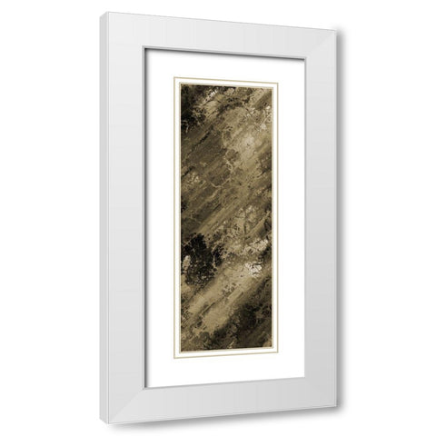 Earthy Abstract White Modern Wood Framed Art Print with Double Matting by Lewis, Sheldon