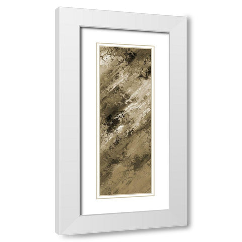 Earthy Abstract 2 White Modern Wood Framed Art Print with Double Matting by Lewis, Sheldon