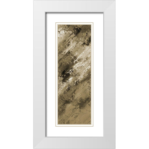 Earthy Abstract 2 White Modern Wood Framed Art Print with Double Matting by Lewis, Sheldon