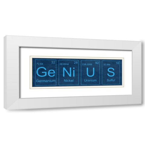 Genius White Modern Wood Framed Art Print with Double Matting by Lewis, Sheldon