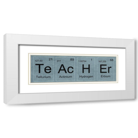 Teacher White Modern Wood Framed Art Print with Double Matting by Lewis, Sheldon