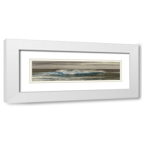 Blast Of Blue 2 White Modern Wood Framed Art Print with Double Matting by Lewis, Sheldon