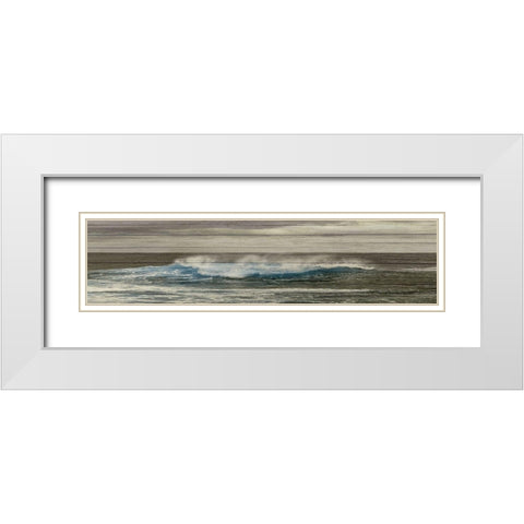 Blast Of Blue 2 White Modern Wood Framed Art Print with Double Matting by Lewis, Sheldon