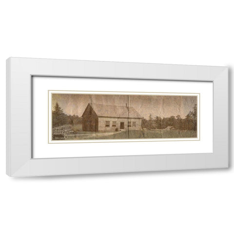 Country Side Landscape 2 White Modern Wood Framed Art Print with Double Matting by Lewis, Sheldon