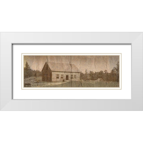 Country Side Landscape 2 White Modern Wood Framed Art Print with Double Matting by Lewis, Sheldon