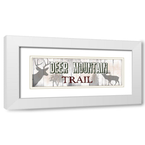 Deer Mountain Trail White Modern Wood Framed Art Print with Double Matting by Lewis, Sheldon