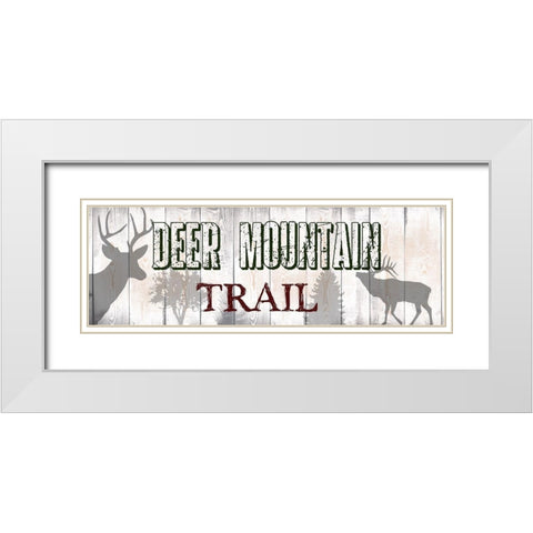 Deer Mountain Trail White Modern Wood Framed Art Print with Double Matting by Lewis, Sheldon