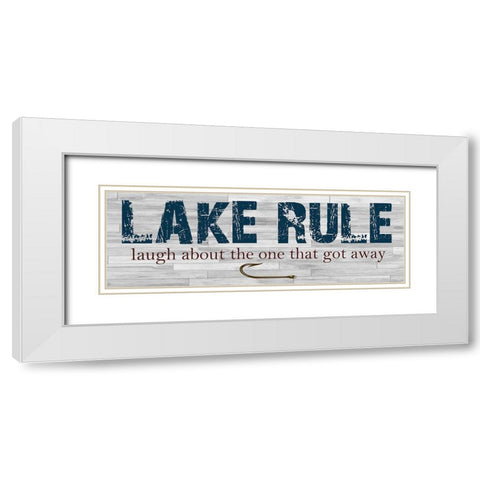 Lake Rule White Modern Wood Framed Art Print with Double Matting by Lewis, Sheldon
