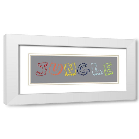 Jungle White Modern Wood Framed Art Print with Double Matting by Lewis, Sheldon